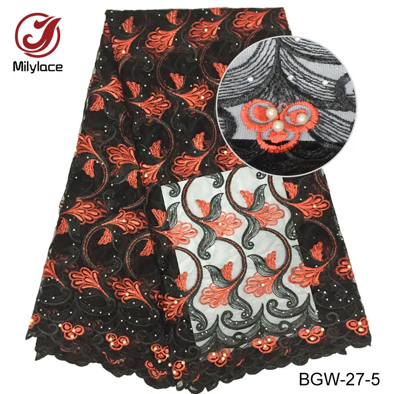 African lace fabric rhinestones french embroidery tulle bridal wedding/party dress BGW-27 | Дом и сад