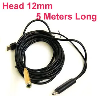 

15mm diameter 5M length Waterproof USB Endoscope Camera,High Resolution with 1/6 CMOS industrial checking camera