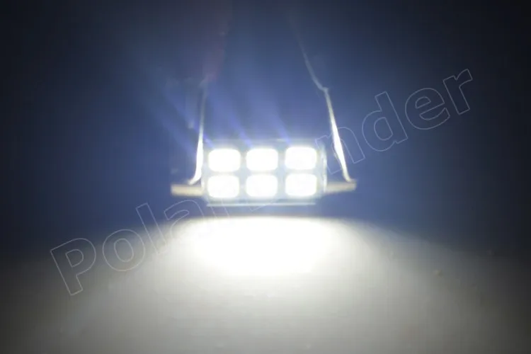 2 шт. 10 Вт 41 мм 6SMD светодиодные лампы Купол белый авто f эстоун наружные для
