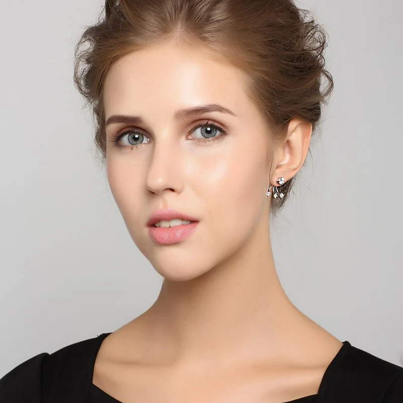 Серьги гвоздики из серебра 2019 пробы в Корейском стиле|stud earrings|gift creativegift gifts |