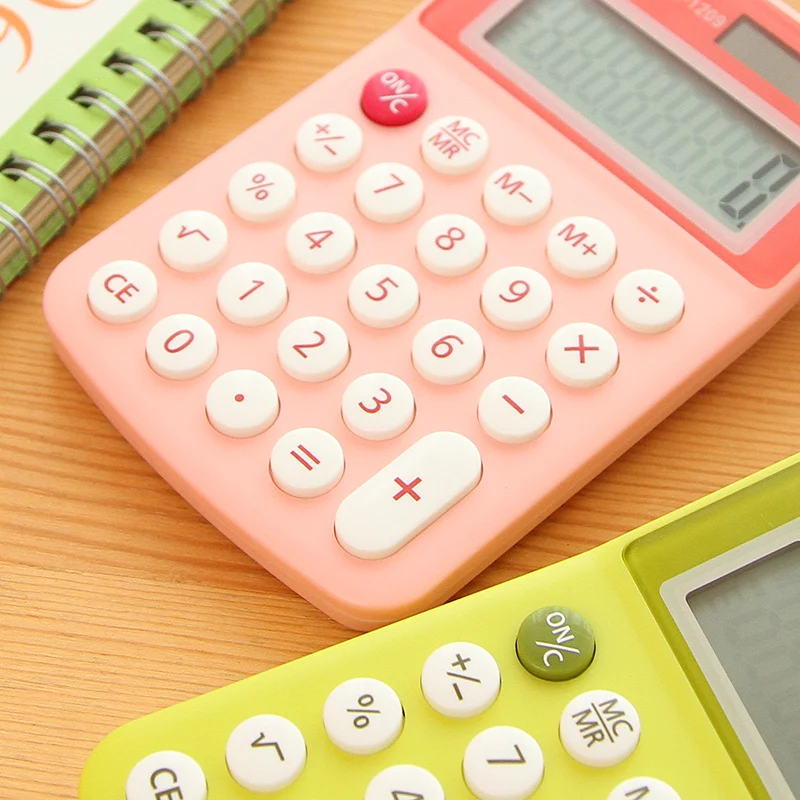 Карамельный цвет офисный мини научный 8 цифровой калькулятор школьная