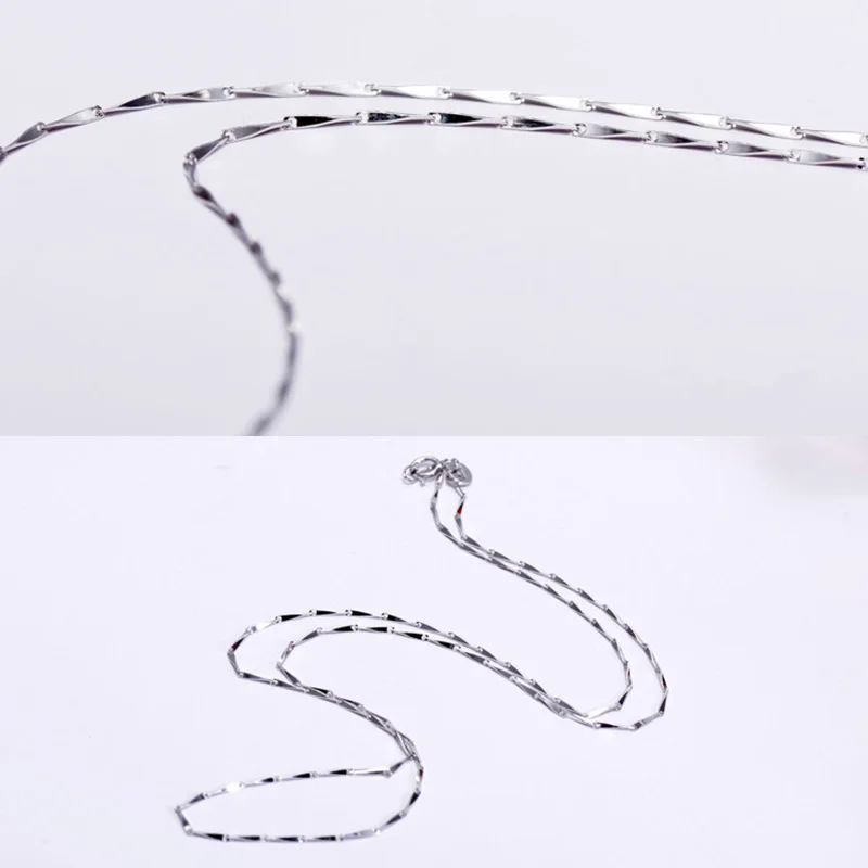 

RE 45cm Fashion Silver Color Necklace Female Short Clavicle Seeds Chains Basic Silver Color Jewelry Chain For Women S34