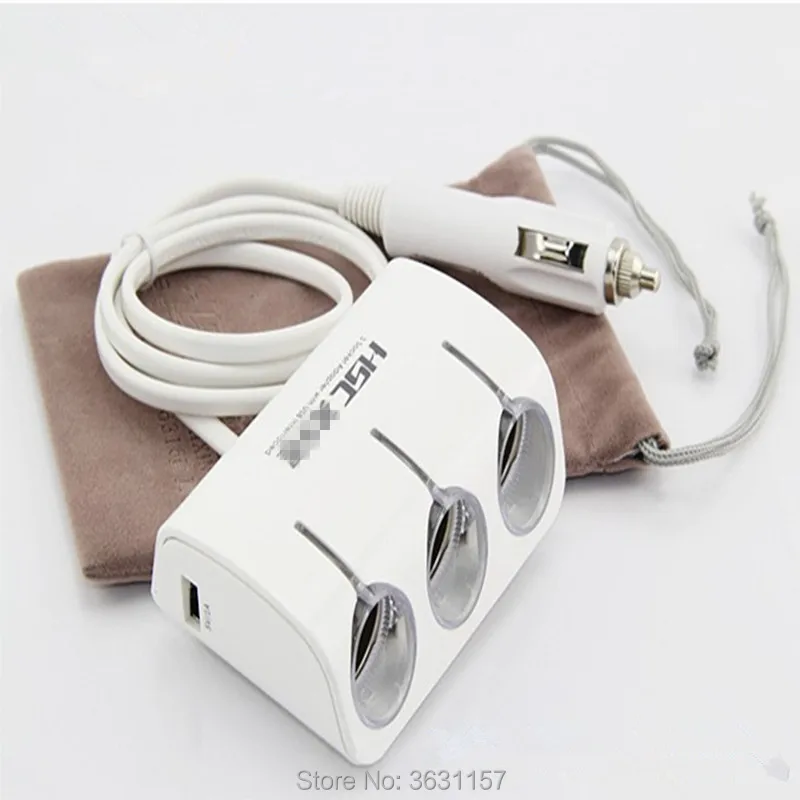 Автомобильный Стайлинг двойной USB три прикуривателя Автомобильное зарядное