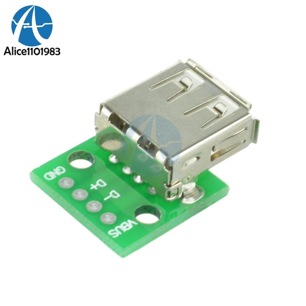 10 шт. тип A Женский USB DIP 2 54 мм адаптер для печатной платы конвертер Arduino Разъем Diy Kit