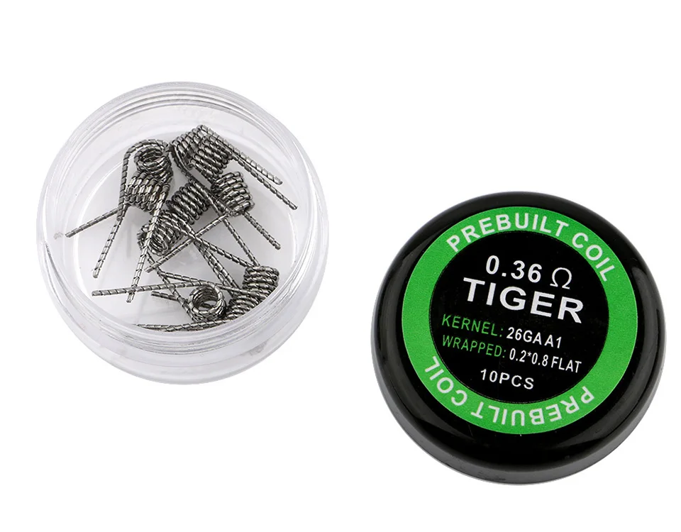 10 шт./лот A1 Предварительно Построенная катушка Tiger четвёрка HIVE плавленые инопланетяне Clapton катушки сопротивления нагрева провода предварительно обёрточная бумага провода RDA распылитель Vape