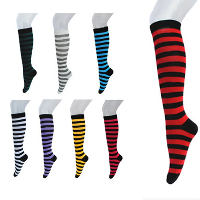 

Женские гольфы в полоску, 3 пары, удобные, дышащие, повседневные, модные, забавные, длинные, Sox Meias