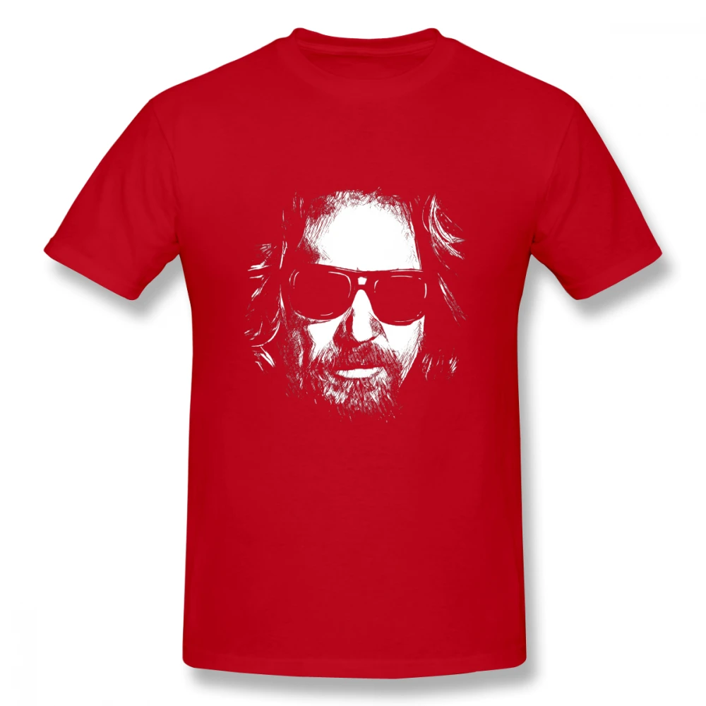 Красный The Dude Jeff Bridges Big Lebowski футболка унисекс Homme футболка из органического хлопка большой размер футболка - Цвет: Красный