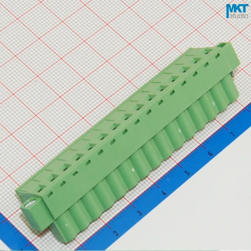 

100Pcs 15P 5.08mm Pitch Right Angle Female PCB Electrical Screw Terminal Block With Screw Fixed Hole Flange