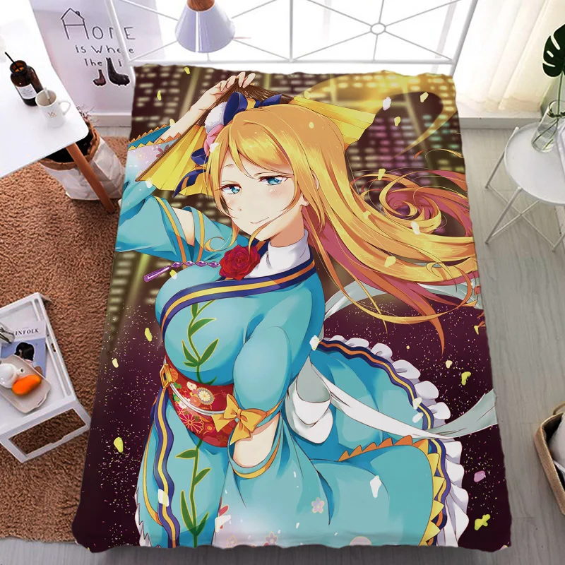 Августа обновление аниме Лав Лив! Minami Kotori& Уми Сонода& Маки нисикино кровать лист молоко и одеяло летнее одеяло 150x200 см