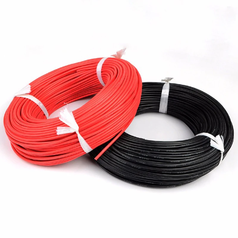 

5 meter Red+5 meter Black Color Silicon Wire 10AWG 12AWG 14AWG 16AWG 18awg Heatproof Soft Silicone Silica Gel Wire Connect Cable