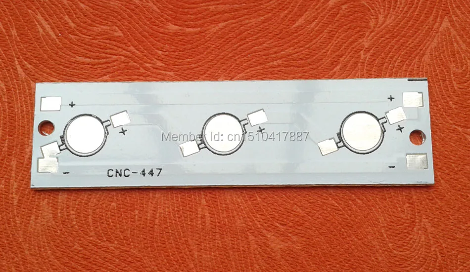

10pcs/lot, 3W LED strip type PCB, 75*20mm for 3pcs LEDs, aluminum plate base board, high power led 3W DIY PCB, free shipping