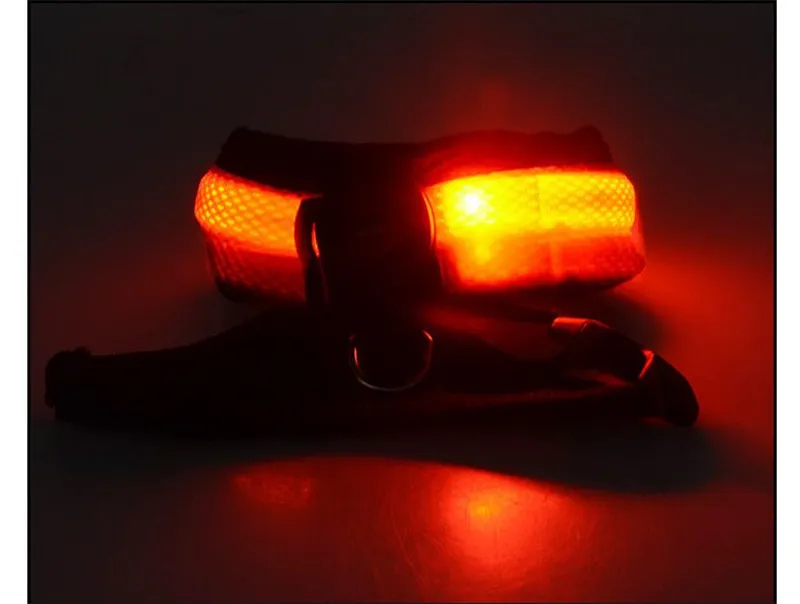 C04 светодиод для домашних собак светильник ошейник и нагрудный ремень два в одном