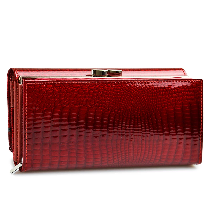 Женский кошелек из натуральной кожи, брендовый Аллигатор, женские длинные кошельки и кошельки из натуральной кожи, сумка для денег с монетницей, держатель для карт