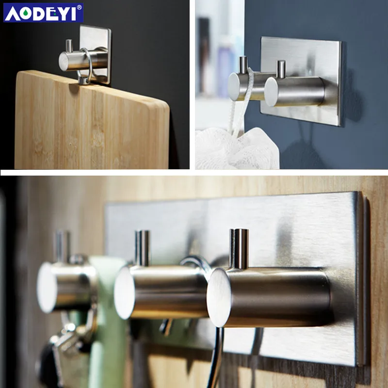 3 м клейкие крючки из нержавеющей стали настенные для одежды пальто шляпы крючок