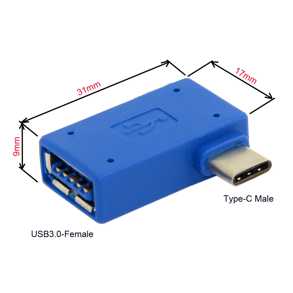 Адаптер OTG под прямым углом 90 градусов USB-C Type-C к USB 3 0 мама для ноутбука и сотового