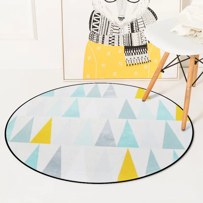 Скандинавские геометрические круглые ковры для гостиной компьютерное кресло