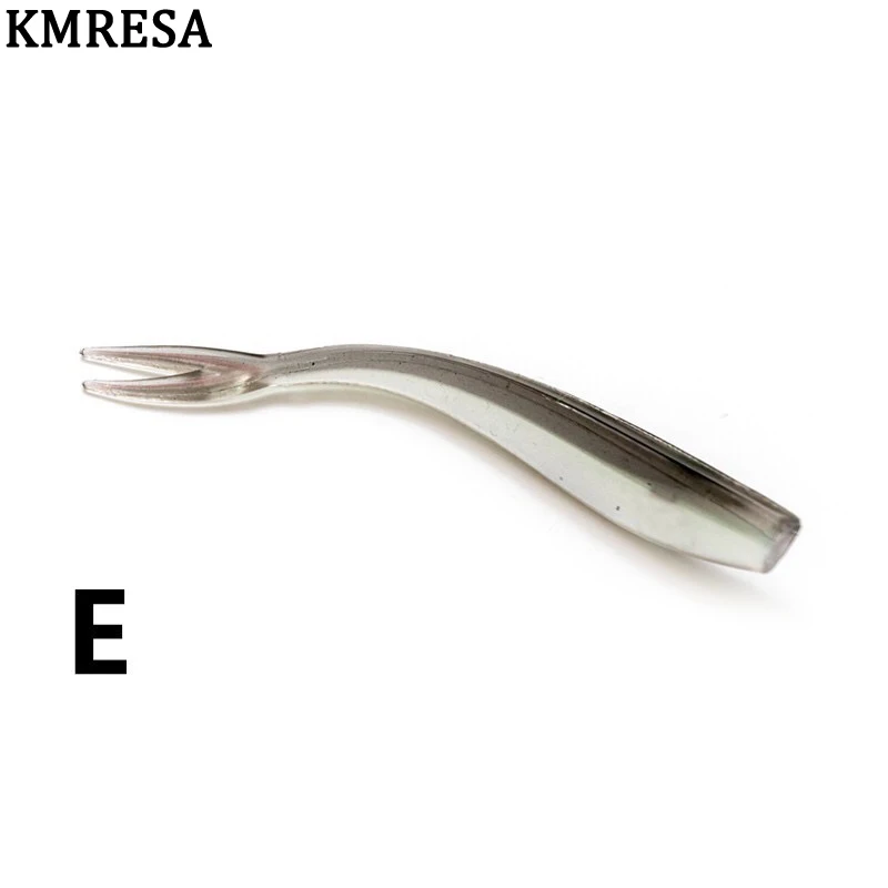 E KMRESA, новинка, Мягкая приманка, 12 шт./лот, 7 см, 1,3 г, Мягкая приманка, плавучий джиг, Мягкая наживка для ловли нахлыстом, пластиковая приманка, искусственная приманка - Цвет: E