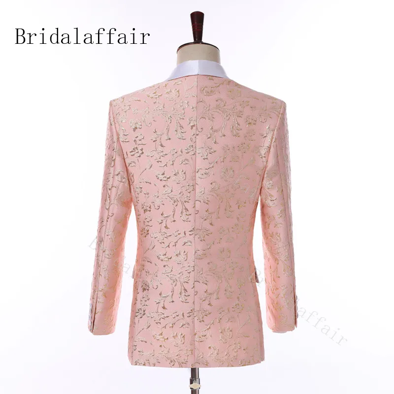 Bridalaffair персиковый розовый мужской свадебный костюм 2019 новый фирменный дизайн