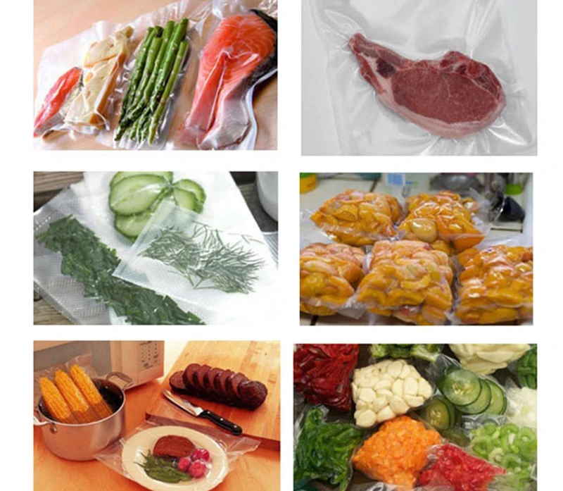 Кухонная пищевая вакуумная сумка сумки для хранения для вакуумного упаковщика пищи свежего длительного хранения 12+ 15+ 20+ 25+ 28 см* 500 см