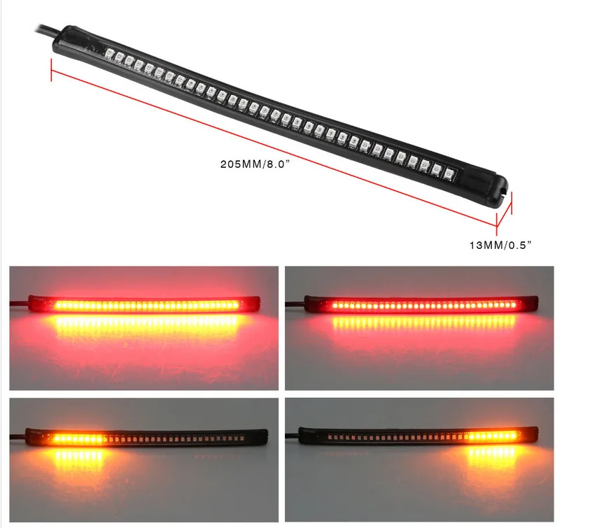 1 шт. 32LED гибкий мотоциклетный светильник универсальный мигающий задний стоп