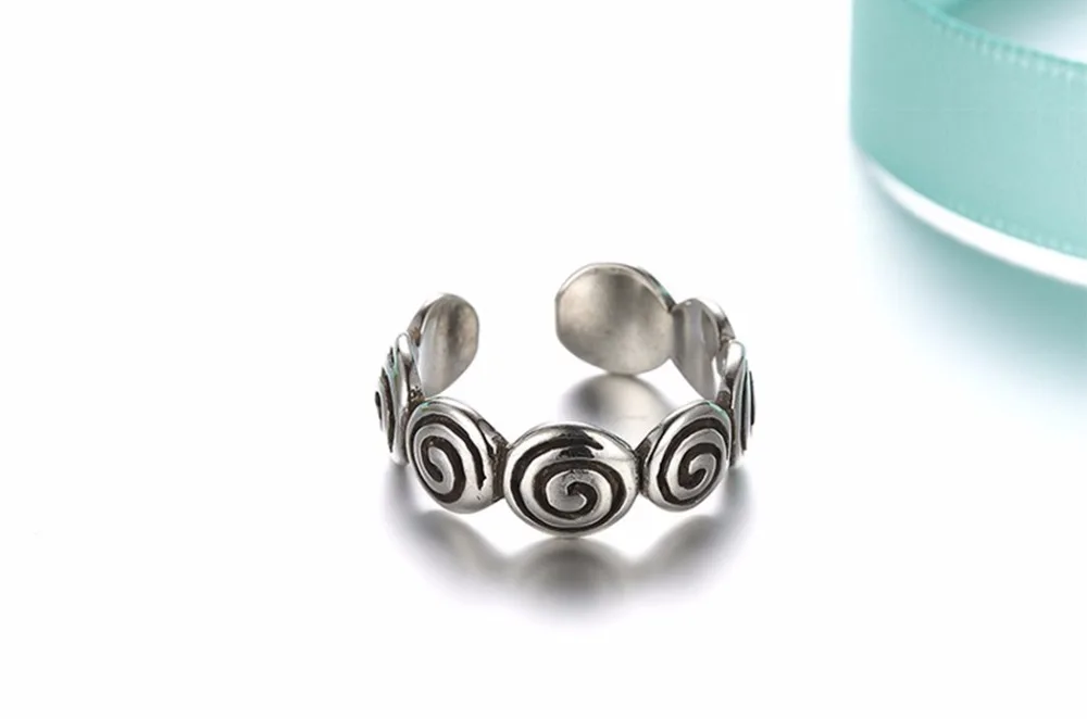 Kinitial Модные Винтажные вихрем круглые кольца украшения для коктейля вечеринки