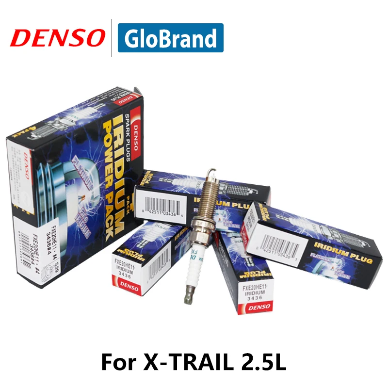 4pieces/set DENSO Car Spark Plug For NISSAN X-TRAIL 2.5L Double Iridium FXE20HE11 | Автомобили и мотоциклы