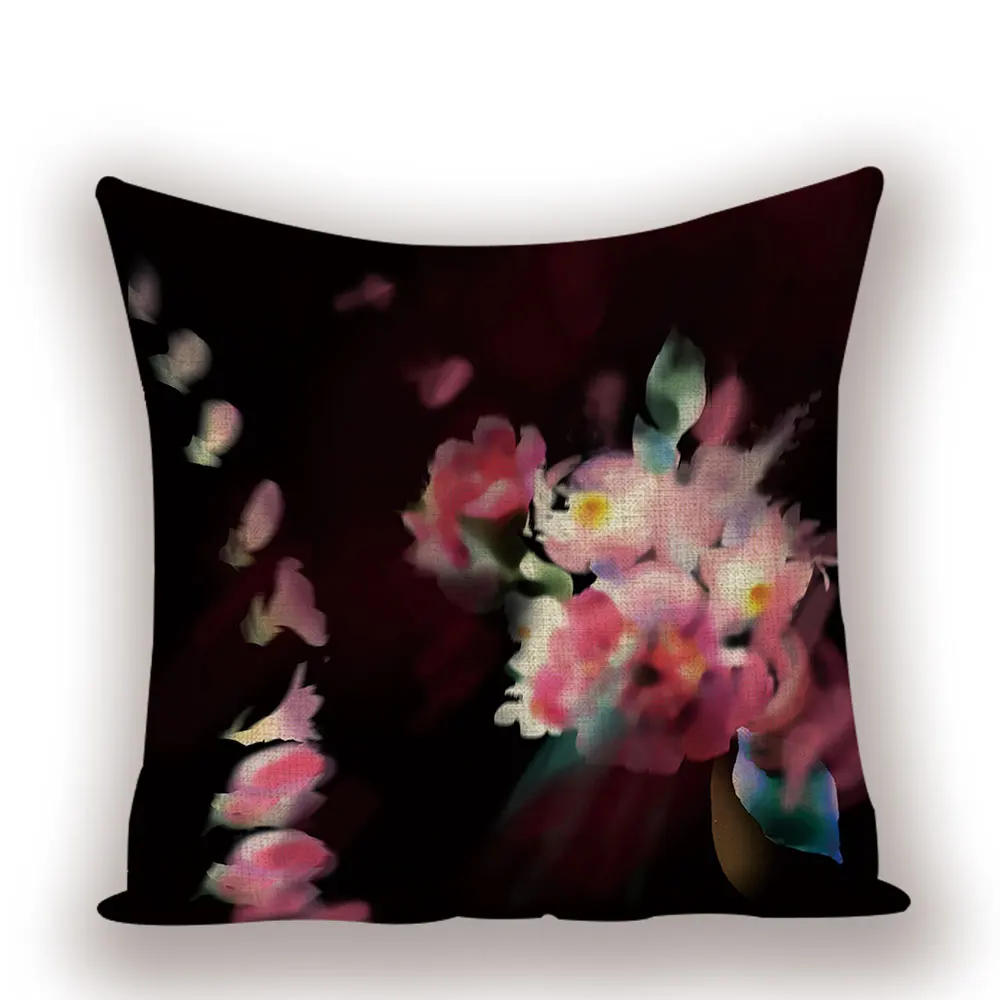 Роскошная Подушка с красным цветком декоративные подушки для дивана