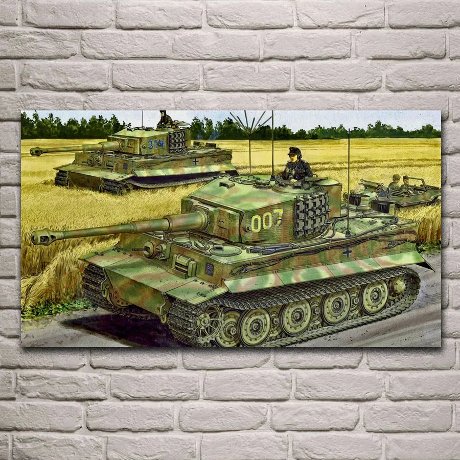Боевой танк из Германии ww2 pz kpfw iv ausf e tiger i pozdкум тканевые плакаты на стену домашнее
