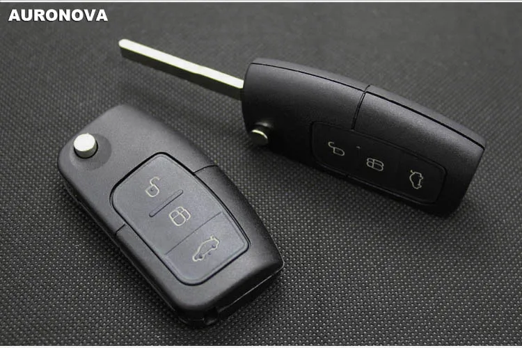 Auronova складной чехол для ключей на застежке для Ford Focus HU101 лезвие 3 кнопки запасной ключ автомобиля чехол Тип