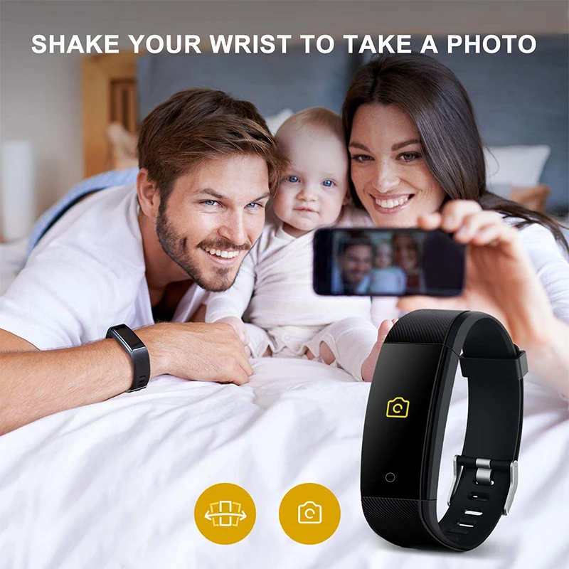 Смарт браслет 115plus с монитором кровяного давления пульсометром фитнес трекером