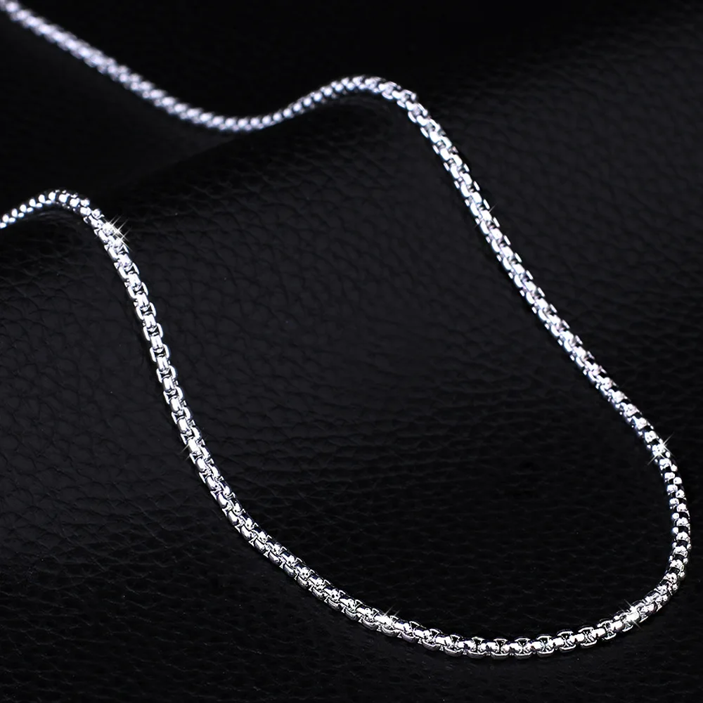 Панк серебристый/Золотой Цвет коробка цепочка на шею для мужчин 16/18/20/22/24 дюймов