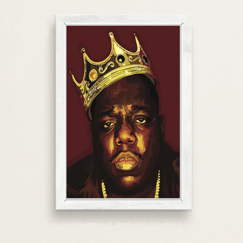 Знаменитый постер B.I.G Biggie Smalls Gangsta Rap Smoke Star 2PAC художественная живопись печать