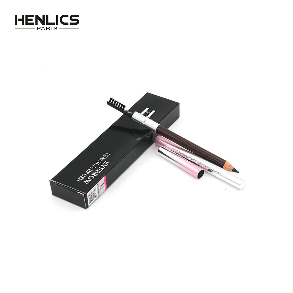 HENLICS 2 цвета подводка для глаз и бровей Карандаш + Кисть макияжа 2в1