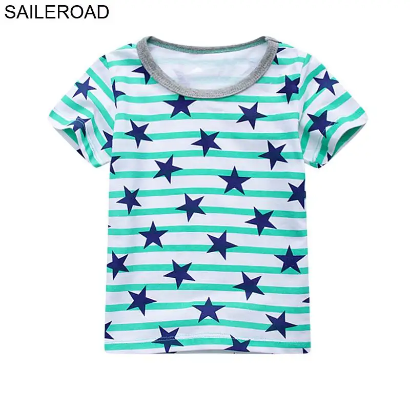 6161 same picture SAILEROAD Cotton Star Детские Мальчики Топы Футболка Для Новых Летних Малышей Младенческой Дети С Коротким Рукавом Одежда Мода Одежда для мальчика - Цвет: 6161 same picture