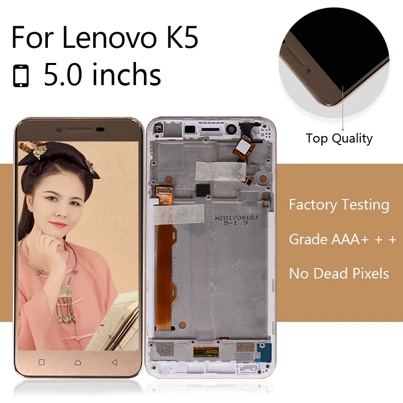 Для lenovo Vibe K5 ЖК-дисплей сенсорный экран дигитайзер с рамкой для lenovo K5 A6020A40 A6020a41 ЖК-дисплей