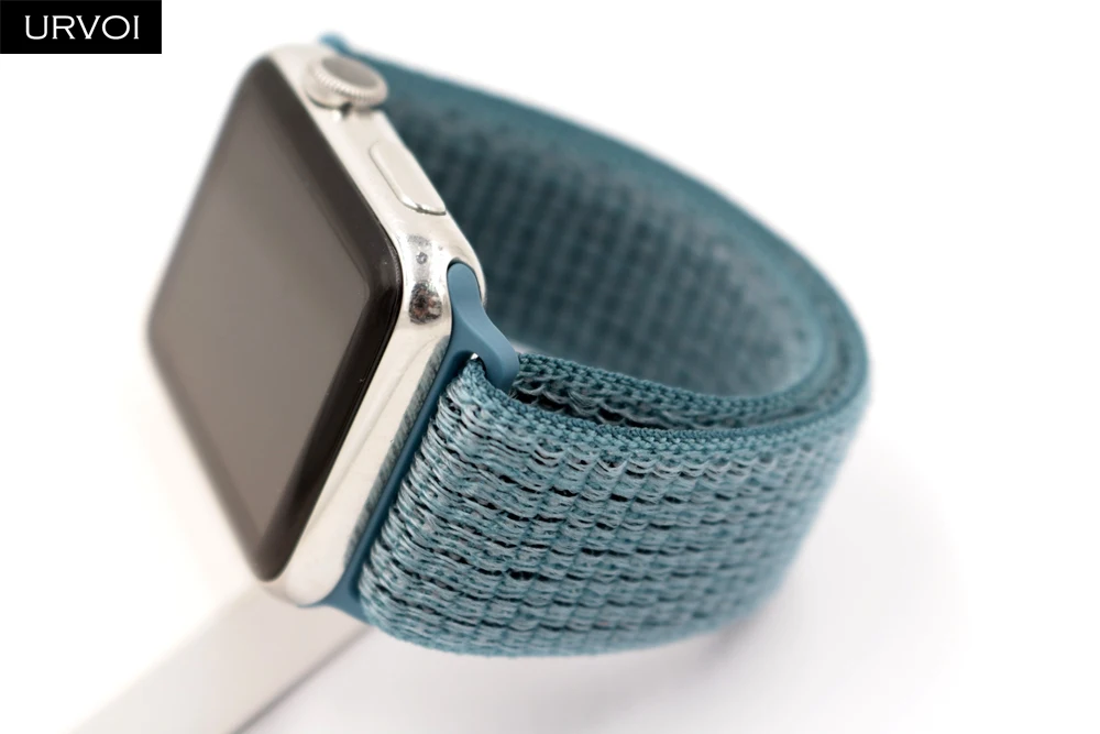 Спортивная петля URVOI для apple watch series 5 4 3 2 1 ремешок для iWatch band для NIKE+ двухслойный светоотражающий крючок и петля