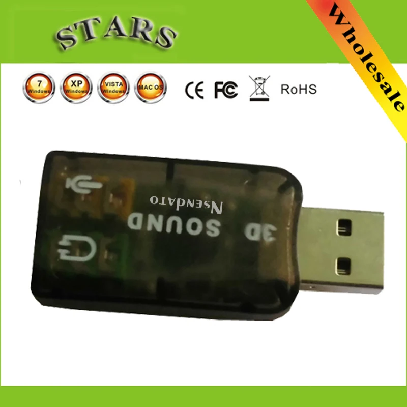 USB 2 0 Виртуальный 5 1 CH трек 3D Звуковая карта динамик микрофон наушники аудио с 3 мм