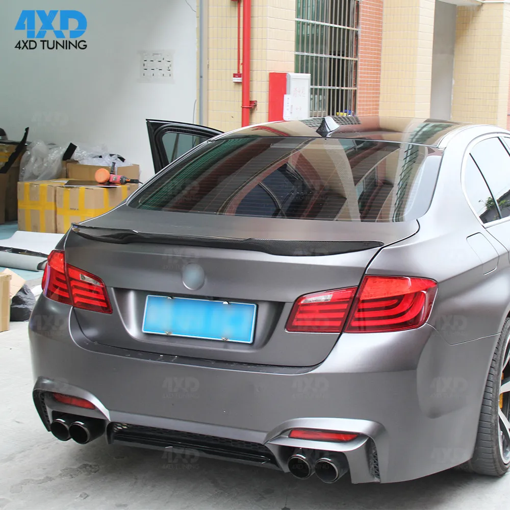 F10 карбоновый спойлер M4 Style для BMW M5 525d 530i 535i заднего багажника крыла 2010-2012 2013 2014 2015