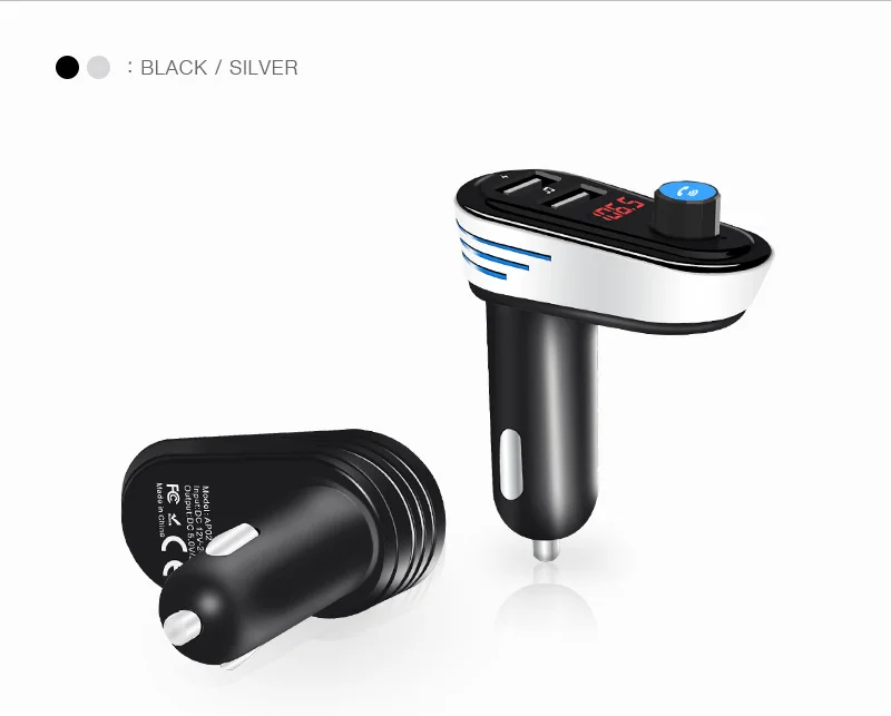 AP02 Bluetooth автомобильный комплект с громкой связью fm передатчик светодиодный