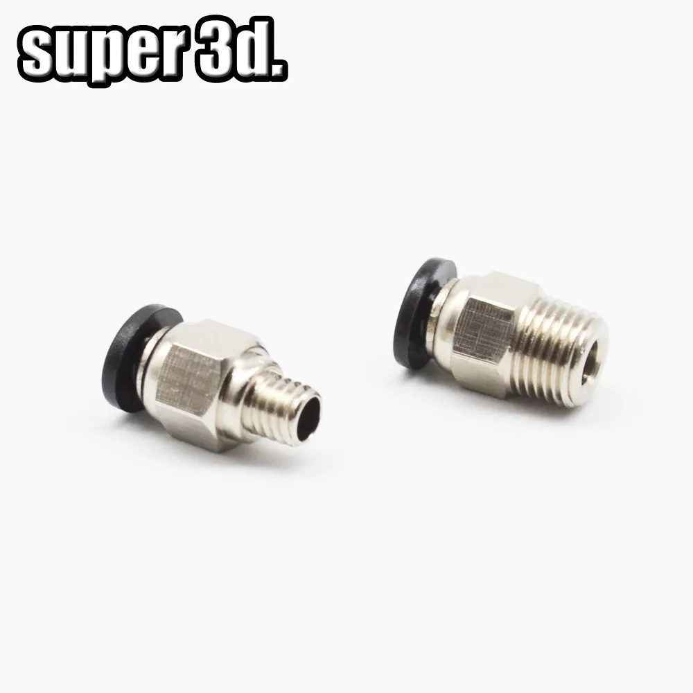 2pcs 3d принтер дистанционного горячей головки OD 4 мм для 4 мм PTFE трубки соединитель муфта