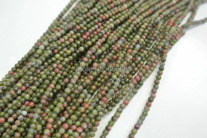Маленький размер 2 мм натуральный камень унакит круглые бусины | Украшения и