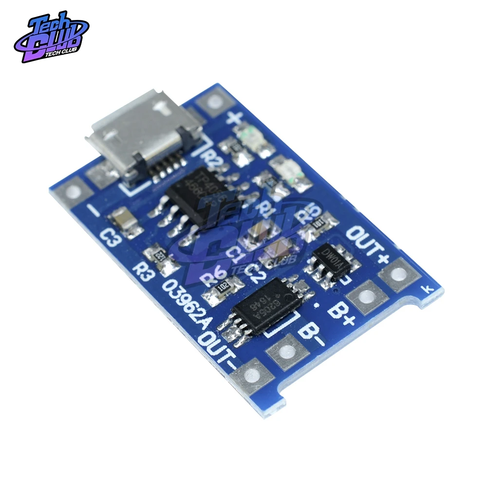 Micro USB 5V 1A 18650 TC4056 фотозарядная плата с автоматической защитой и двумя