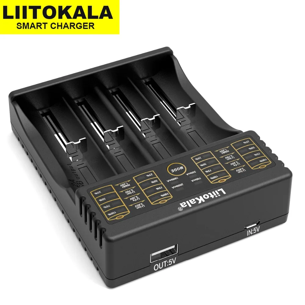Liitokala Lii-402 Lii-202 100 18650 зарядное устройство 1,2 в 3,7 в 3,2 в 3,85 В AA/AAA 26650 10440 16340 NiMH литиевая батарея умное зарядное устройство