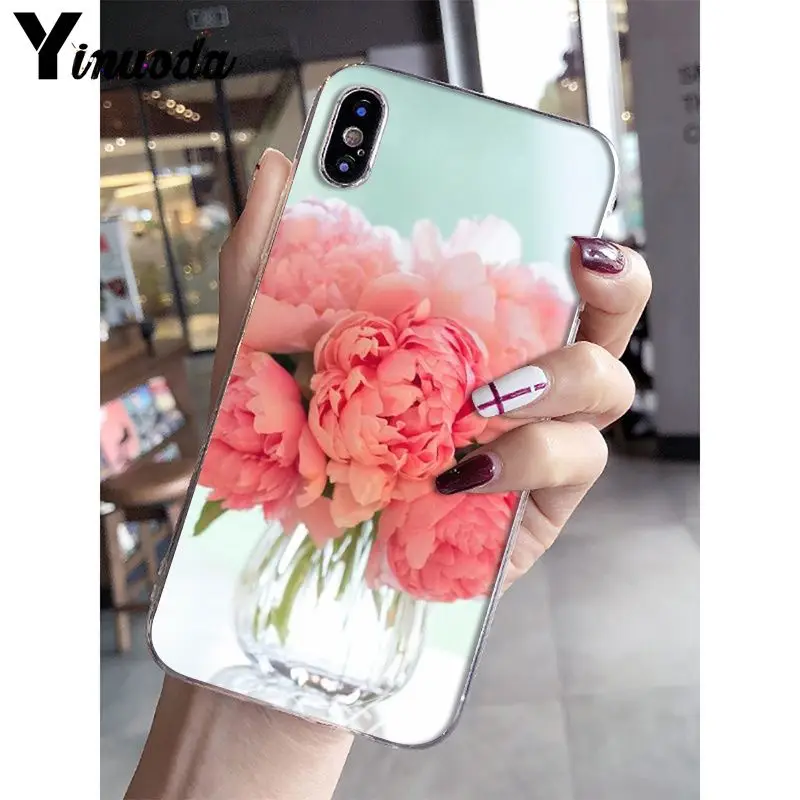 A3 Yinuoda розовый цветок пион на вазе узор ТПУ мягкий чехол для телефона для Apple iPhone 8 7 6 6S Plus X XS MAX 5 5S SE XR чехол - Цвет: A3