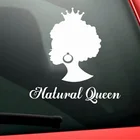 Африканский стиль, переводная картинка для салона красоты, Виниловая наклейка на окно для парикмахерской, индивидуальное название, афро-американская королева, декор SL34