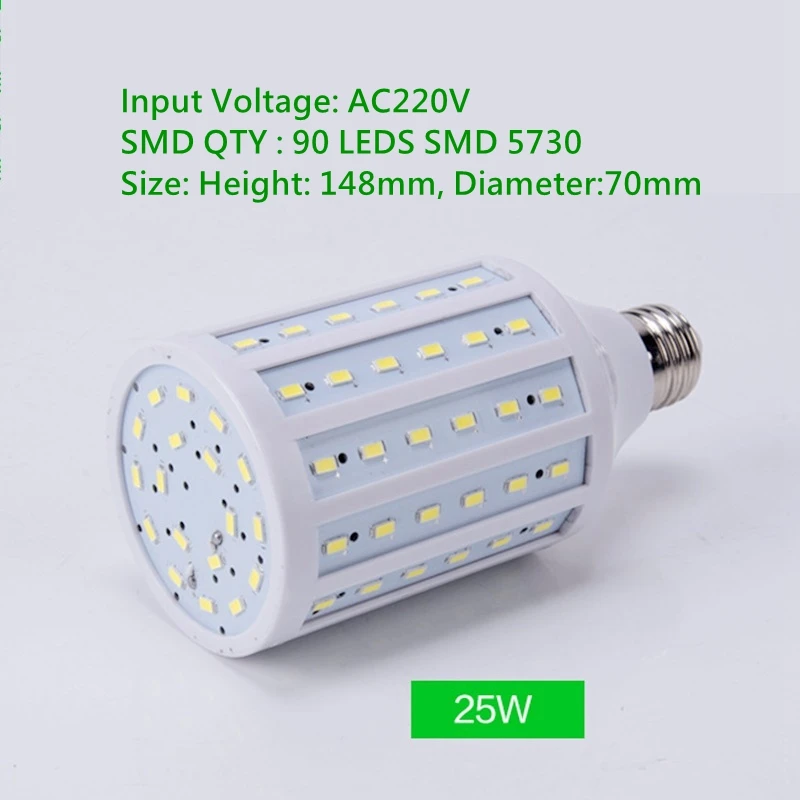 Светодиодная лампа 5 Вт 10 15 20 25 30 40 60 SMD5730 светодиодные лампы AC220V Spotlight