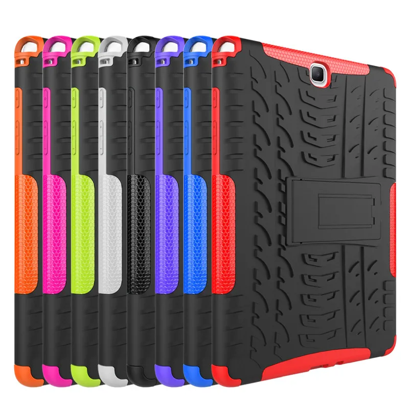 Heavy Duty PC+TPU Shock Proof Armor Hard Case For Samsung Galaxy Tab A 9.7&quot T550 T555 9.7inch (Not S Pen) Stent Tablet Capa |