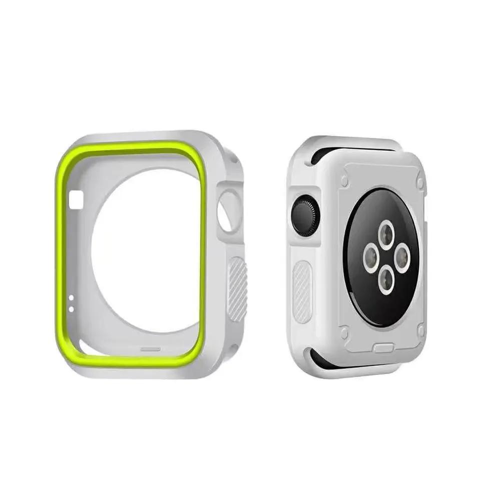 Stylish Colorful Soft Silicone Cover for iWatch Serise 3 2 1 Apple Watch Case Protective Shell 38mm 42mm Perfect Match | Наручные часы