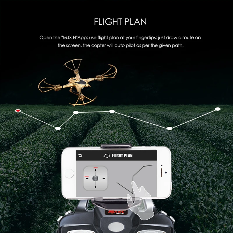 Вертолет MJX x401h 2.4 ГГц 6 оси гироскопа высота держать г Wi Fi FPV системы видео в