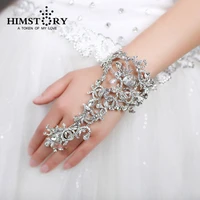 luxury full rhinestone bridal bracelets wedding flower style bracelet jewellery fashion bling marriage accessories